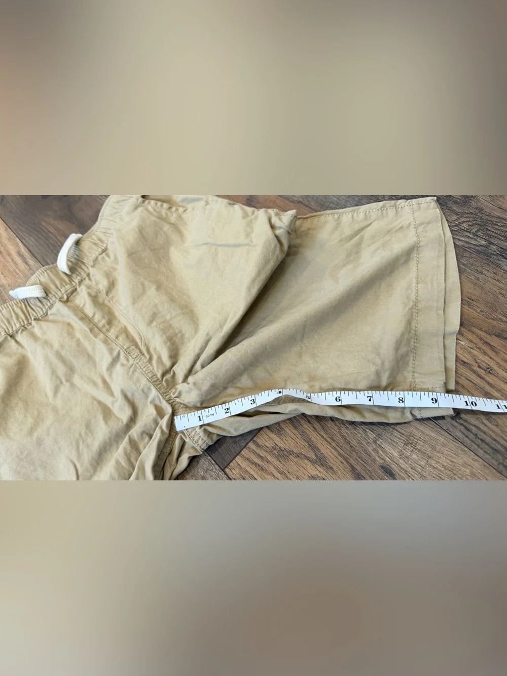 Children's Place Chino Shorts Boys Size 16 Khaki Tan Drawstring Elastic Waist